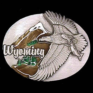Belt Buckle - Wyoming Eagle